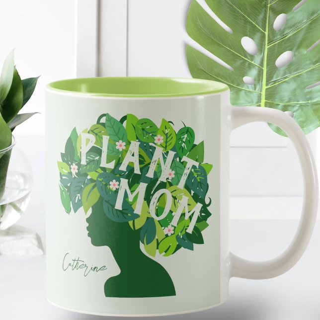 Tasse 2 Couleurs Mignonne maman Plante Personnalisée Plante Lover (Créateur téléchargé)