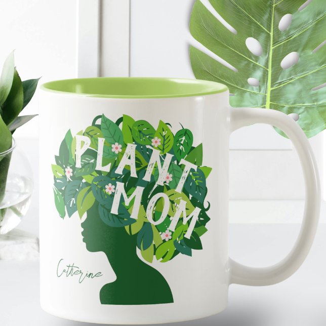 Tasse 2 Couleurs Mignonne Maman Plante Personnalisée Plante Lover D (Créateur téléchargé)