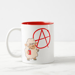 Tasse 2 Couleurs Mignons mouton de caricature rebelle