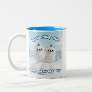 Tasse 2 Couleurs Mignons ours enneigés Kawaii – “Lisez-vous votre B