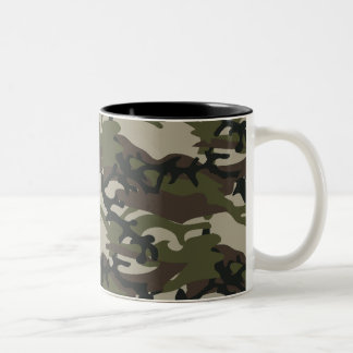 Tasse 2 Couleurs Militaire de Woodland Camo