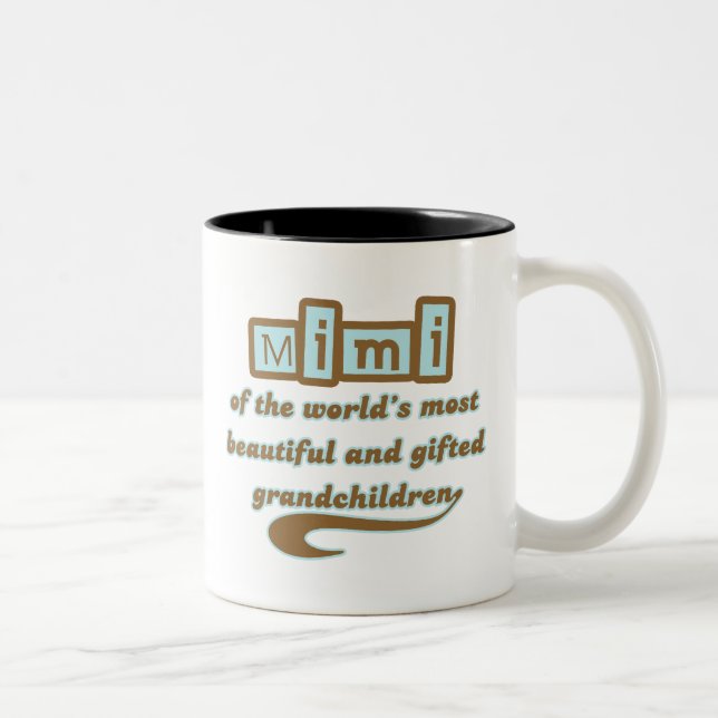 Tasse 2 Couleurs Mimi de petits-enfants doués (Droit)