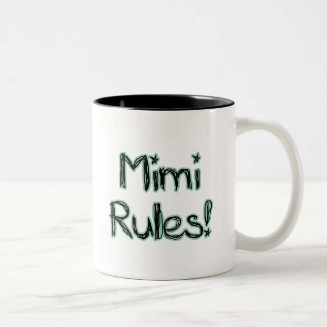 Tasse 2 Couleurs Mimi règles ! (Droit)