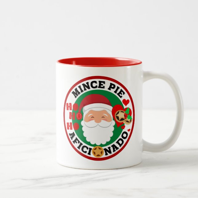 Tasse 2 Couleurs Mince Pie Aficionado - Devinez Qui ? (Droit)