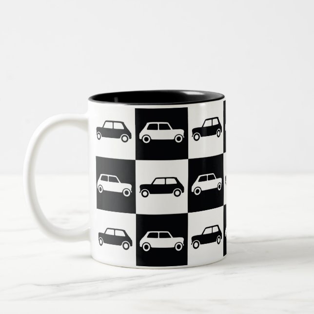 Tasse 2 Couleurs Mini Cooper en carton noir (Gauche)