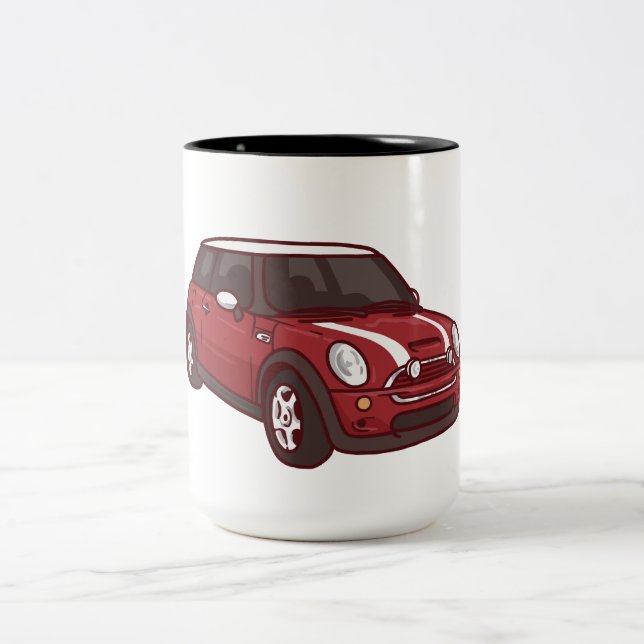 Tasse 2 Couleurs Mini Cooper rouge (Centre)