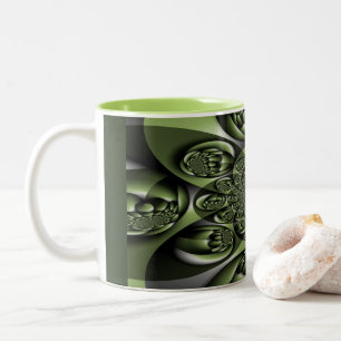 Tasse 2 Couleurs Mini sphères de la forêt verte blanche