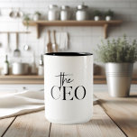 Tasse 2 Couleurs Minimal moderne Le PDG Noir<br><div class="desc">Minimal moderne Le PDG Noir</div>