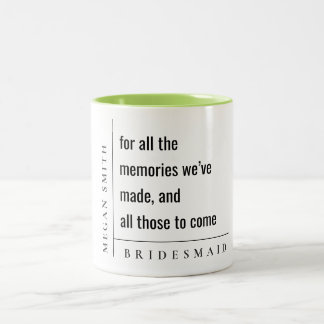Tasse 2 Couleurs Minimal Moderne Simple Pour Souvenirs Bridesmaid C