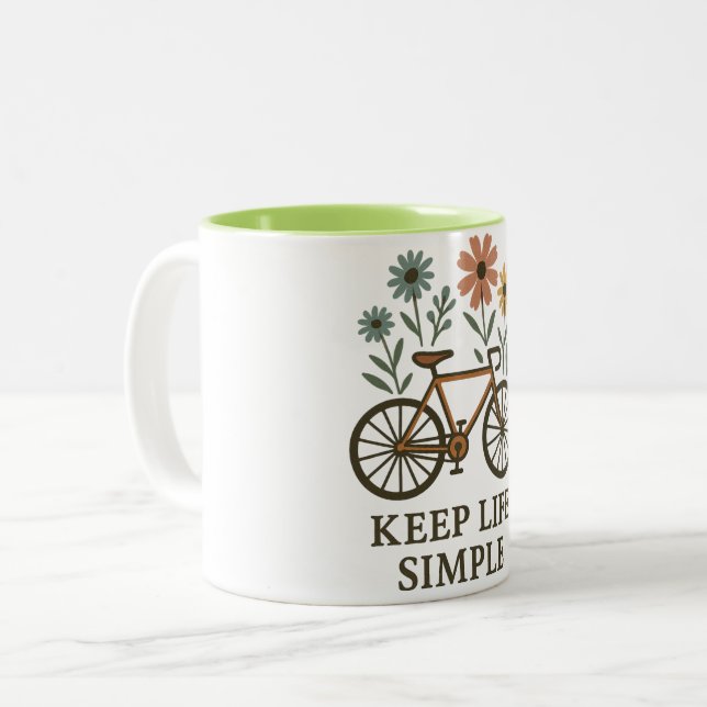 Tasse 2 Couleurs Minimal Nature Quote Design (Devant gauche)