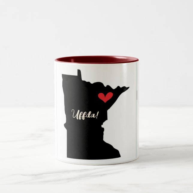 Tasse 2 Couleurs Minnesota à café à deux tons personnalisable (Centre)
