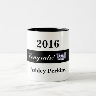 Tasse 2 Couleurs Miss America style américain Pageant Crown Congrat