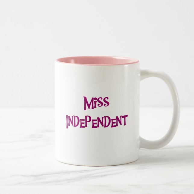 Tasse 2 Couleurs Mlle Independent Tshirts et cadeaux (Droit)