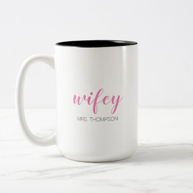 Tasse 2 Couleurs Mme de Wifey (Gauche)
