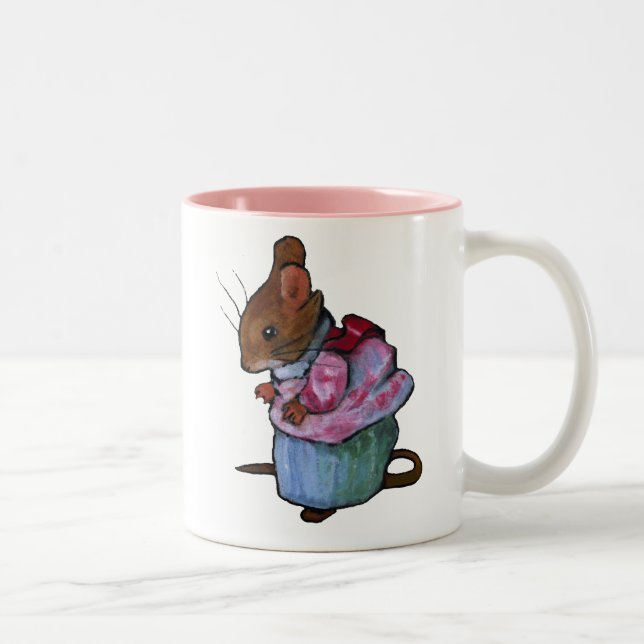 Tasse 2 Couleurs Mme Tittlemouse : Pastel d'huile (Droit)