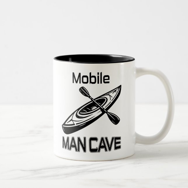 Tasse 2 Couleurs Mobile Man Cave Kayak (Droit)