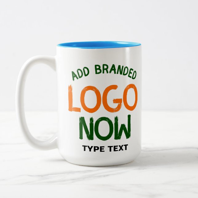 TASSE 2 COULEURS MODE BLANC NETTE CONTEMPORAINE CLIENT BLEU CLAIR (Gauche)