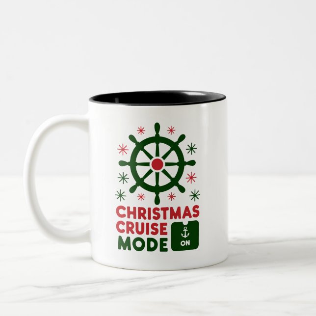 Tasse 2 Couleurs Mode Croisière de Noël En Bateau Noël 2024 (Gauche)