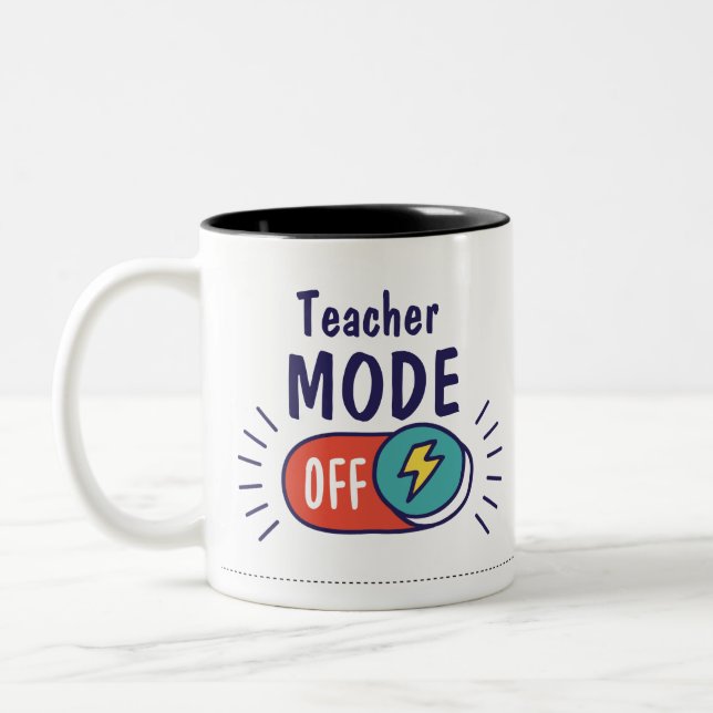 Tasse 2 Couleurs Mode enseignant Désactivé Travail amusant (Gauche)