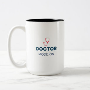 Tasse 2 Couleurs Mode Médecin Activé Création Médicale Drôle