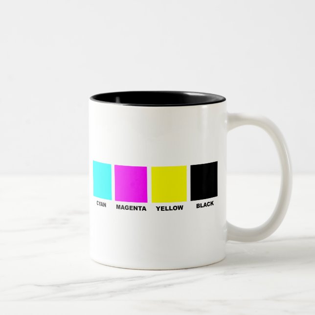 Tasse 2 Couleurs Modèle de processus de couleur de CMYK quatre (Droit)