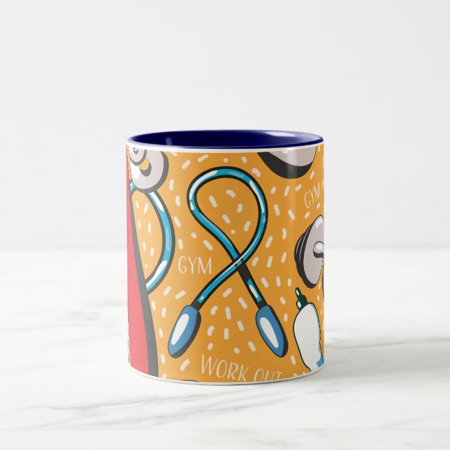 Tasse 2 Couleurs Modèle d'exercice (Centre)