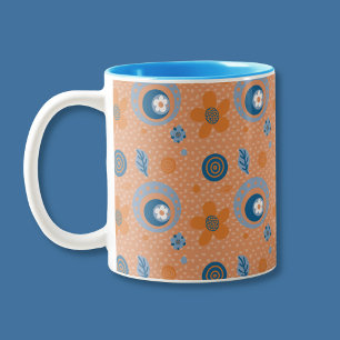 Tasse 2 Couleurs Modèle floral d'été Zesty