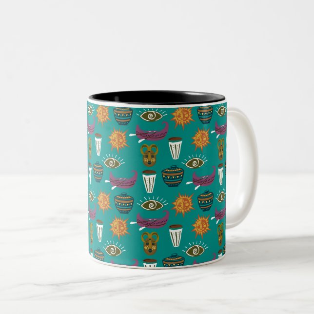 Tasse 2 Couleurs Modèle floral mou (Devant droit)
