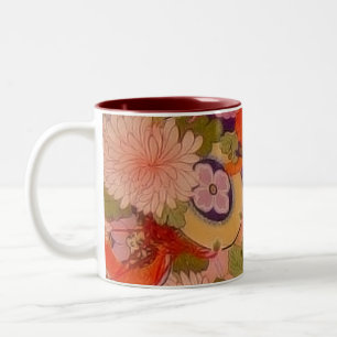 Tasse 2 Couleurs Modèle floral rose kimono