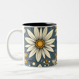 Tasse 2 Couleurs Modèle Floral vintage