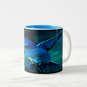 Tasse 2 Couleurs Modèles d'oiseaux : Bluebird de montagne 01-01