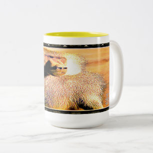 Tasse 2 Couleurs Modèles Primate : Hamadryas baboon 01