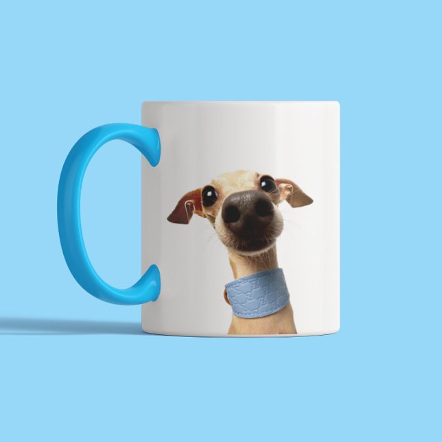 Tasse 2 Couleurs Modern Custom Pet Photo | Meeko (Créateur téléchargé)