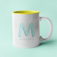 Modern Cute Fun Nom personnalisé 3D Monogramme
