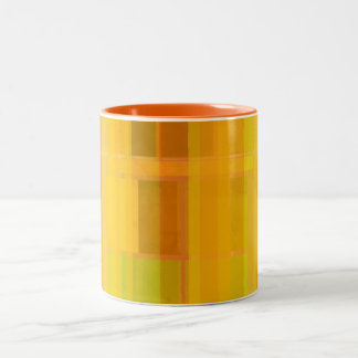 Tasse 2 Couleurs Moderne Abstrait | Couleurs Citronnées Colorées