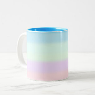 Tasse 2 Couleurs Moderne Abstrait Pastel Multicolore Dégradé Deux-T