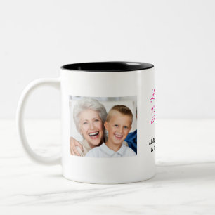 Tasse 2 Couleurs Moderne "Aimez-vous grand-mère" 2-Photo