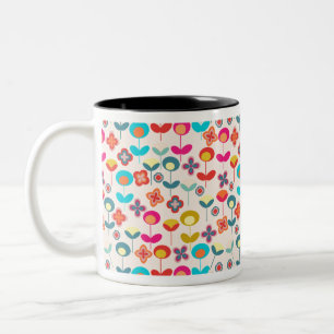 Tasse 2 Couleurs Moderne du milieu du siècle Retro 60s les années