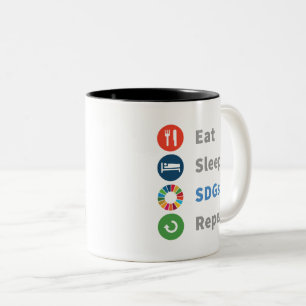Tasse 2 Couleurs Moderne Elégant tendance mignon Objectifs mondiaux