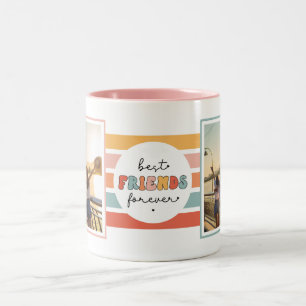 Tasse 2 Couleurs Moderne Meilleur Amis Pour Retro Photo personnalis