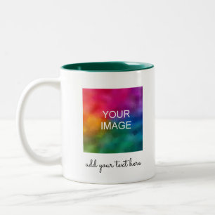 Tasse 2 Couleurs Moderne modèle simple Télécharger votre photo ou l