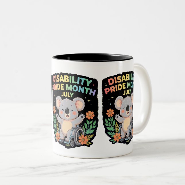 Tasse 2 Couleurs Mois de la fierté juillet (Devant droit)