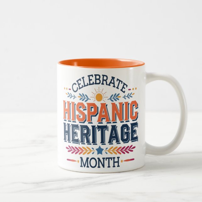Tasse 2 Couleurs mois du patrimoine hispanique (Droit)