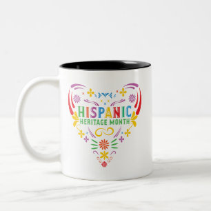 Tasse 2 Couleurs Mois du patrimoine hispanique Hispanique Amérique