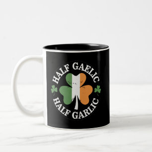 Tasse 2 Couleurs Moitié gaélique moitié irlandais italien St. Patri
