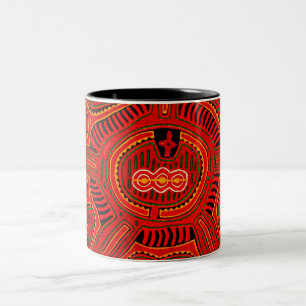 Tasse 2 Couleurs Mola Design par les Indiens San Blas