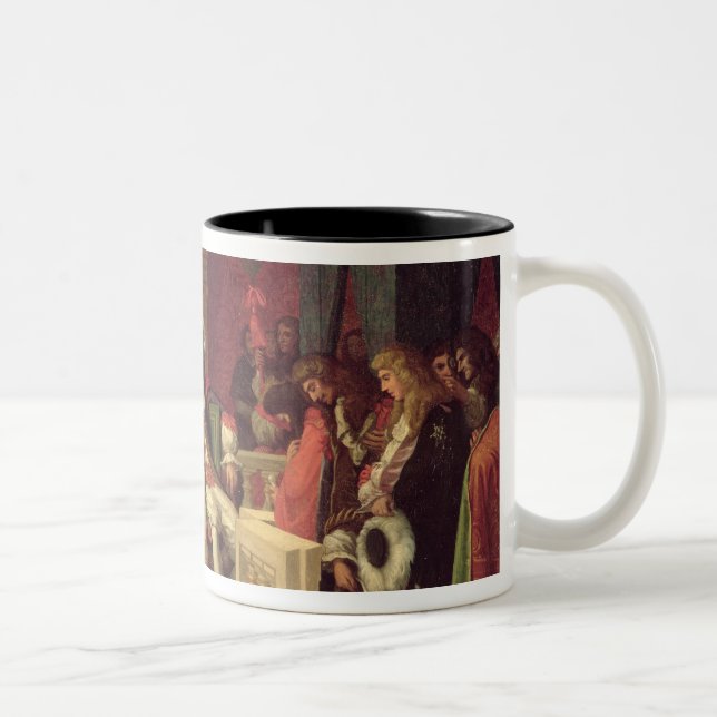 Tasse 2 Couleurs Moliere dinant avec Louis XIV 1857 (Droit)