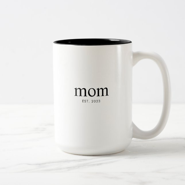 Tasse 2 Couleurs Mom Established New Mom Gift (Droit)
