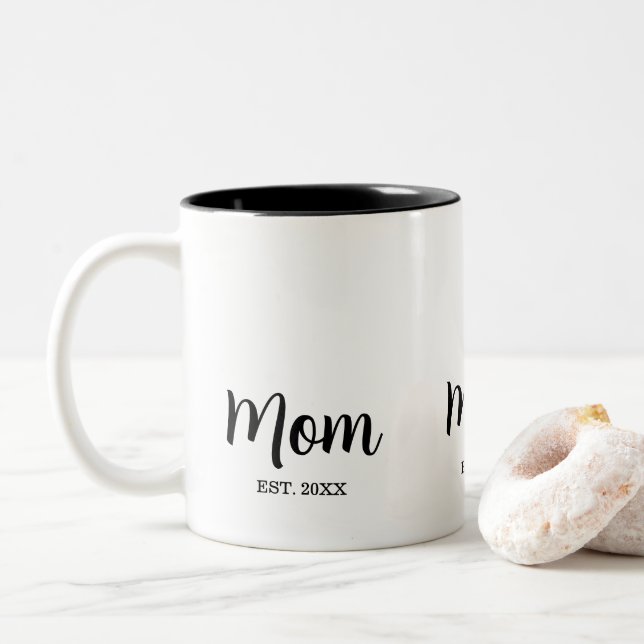 Tasse 2 Couleurs Mom Established New Mom Gift (Avec donut)