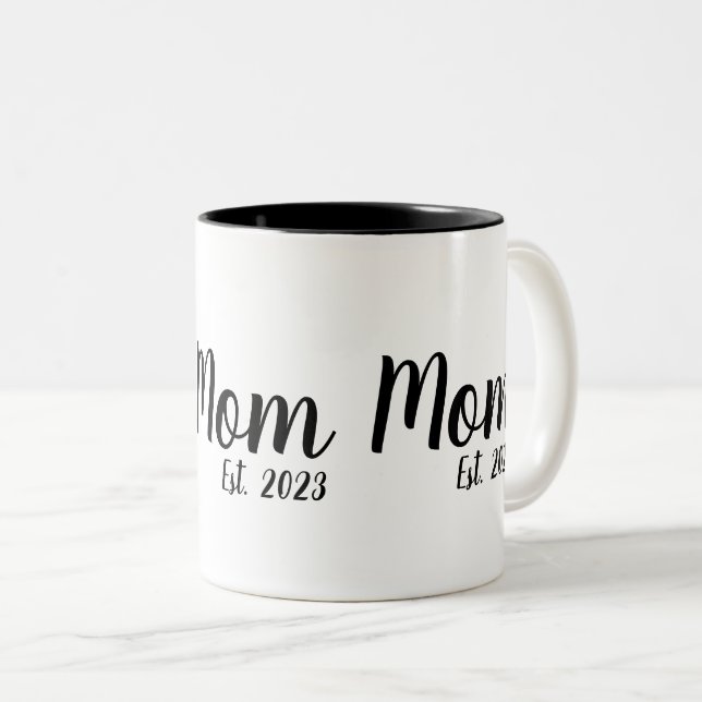 Tasse 2 Couleurs Mom Established New Mom Gift (Devant droit)